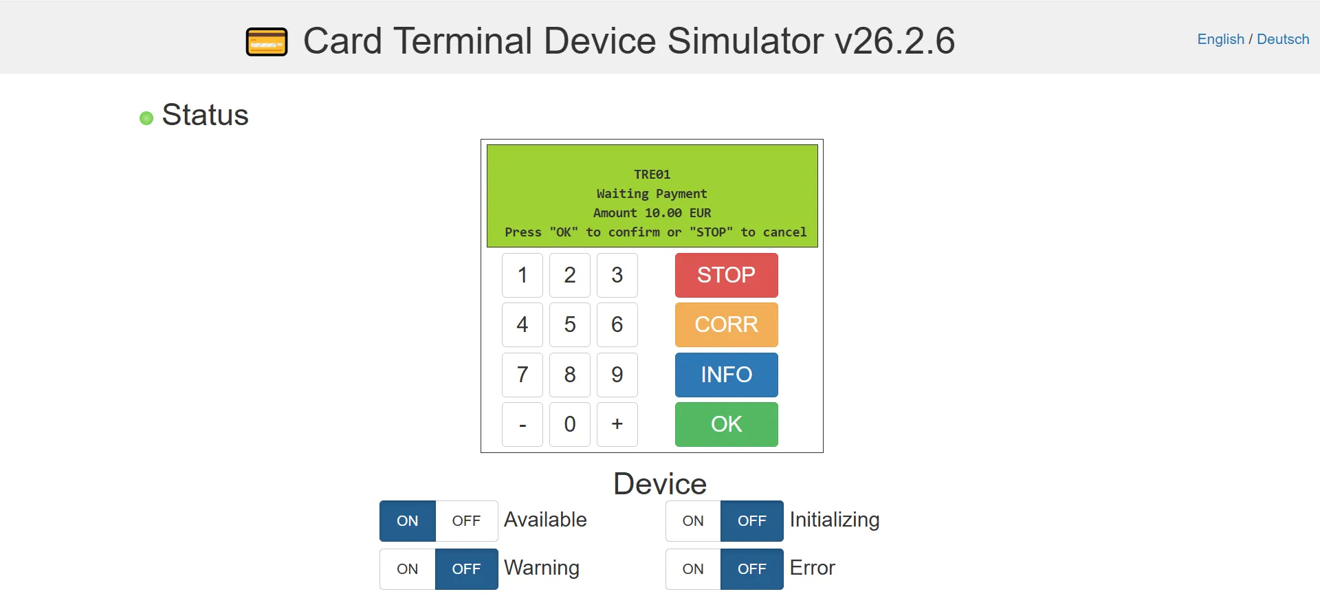 Card Terminal Simulator
