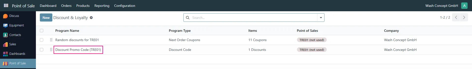 Promo Code Program List