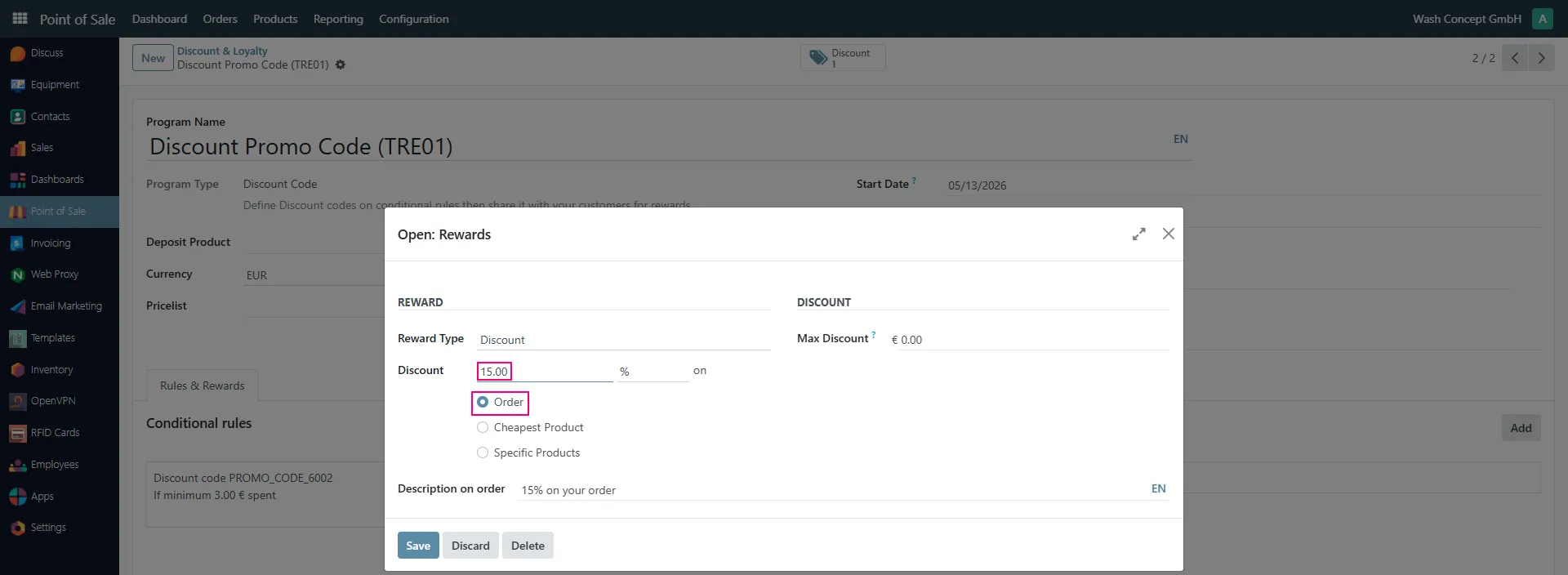 Rewards Configuration