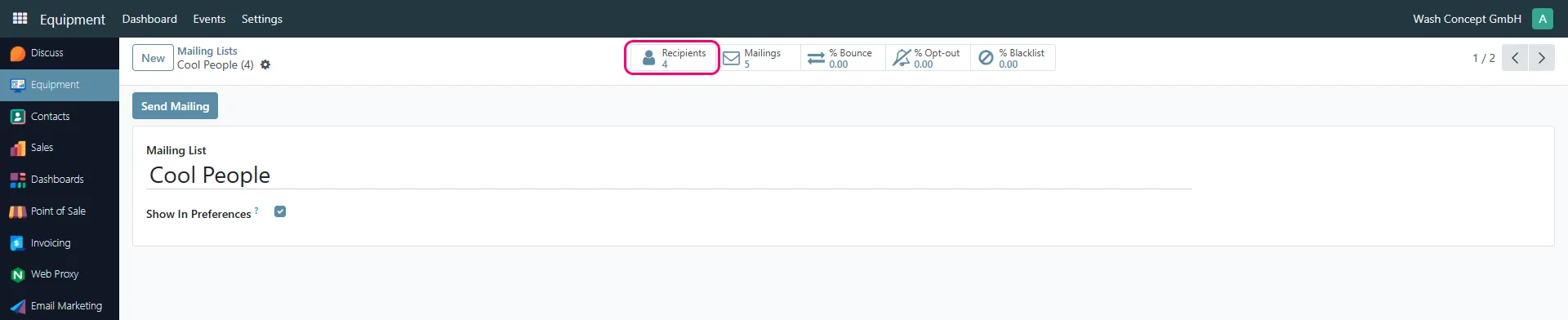 Add Recipients Button