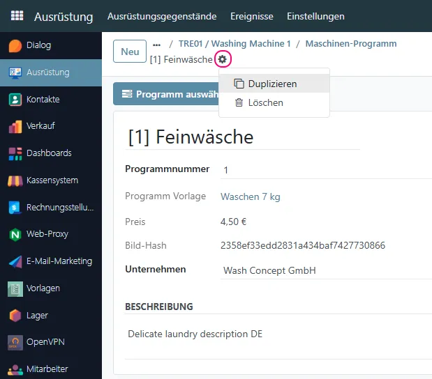 Program duplication or removal