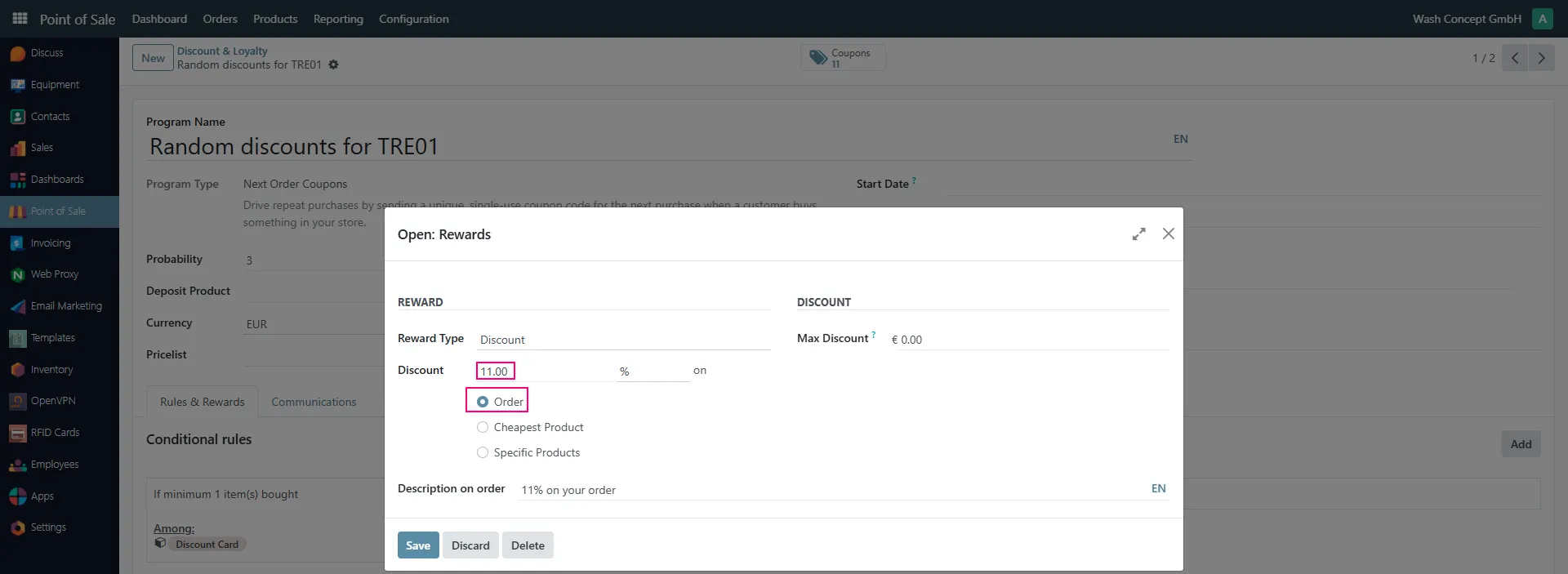 Rewards Configuration