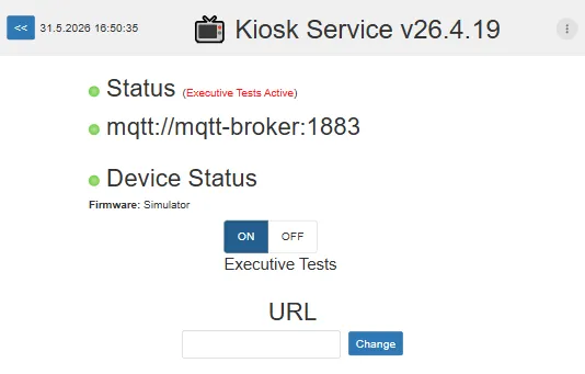 Kiosk Executive Tests