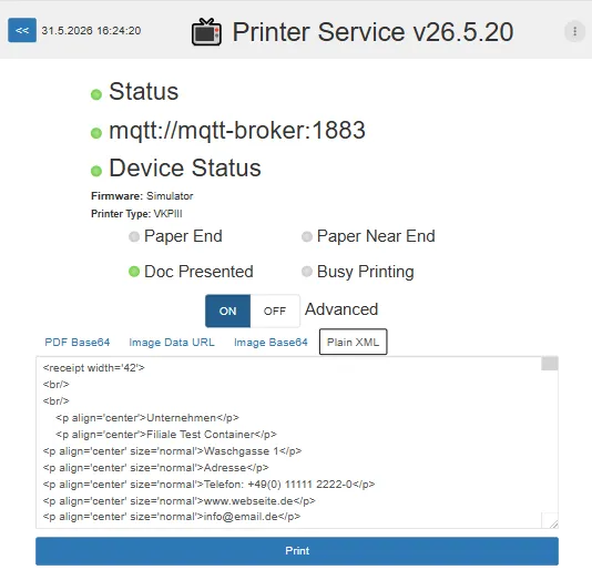 Printer Advanced