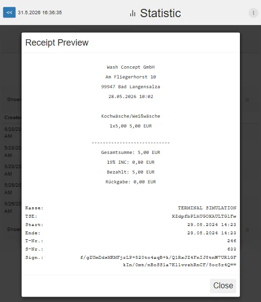 Receipt Preview