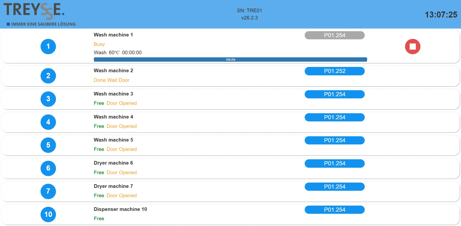 Service Simulation Page